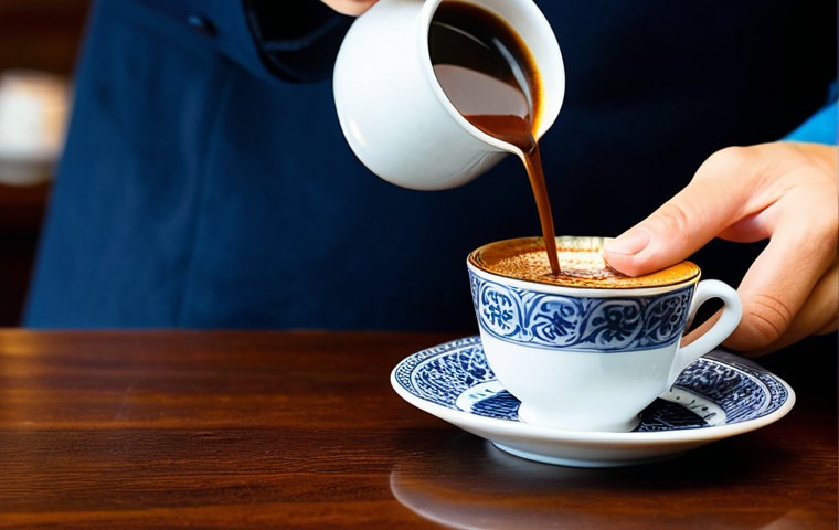 터키식 커피 제조법 - Preparing Turkish Coffee**

"A close-up shot of a copper cezve (ibrik) on a gas stovetop, steam risi...