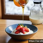 Home 15 캐나다 메이플 시럽 활용법 - **Morning Breakfast Bliss with Maple Syrup:**
"A bright, naturally lit scene featuring a person ...